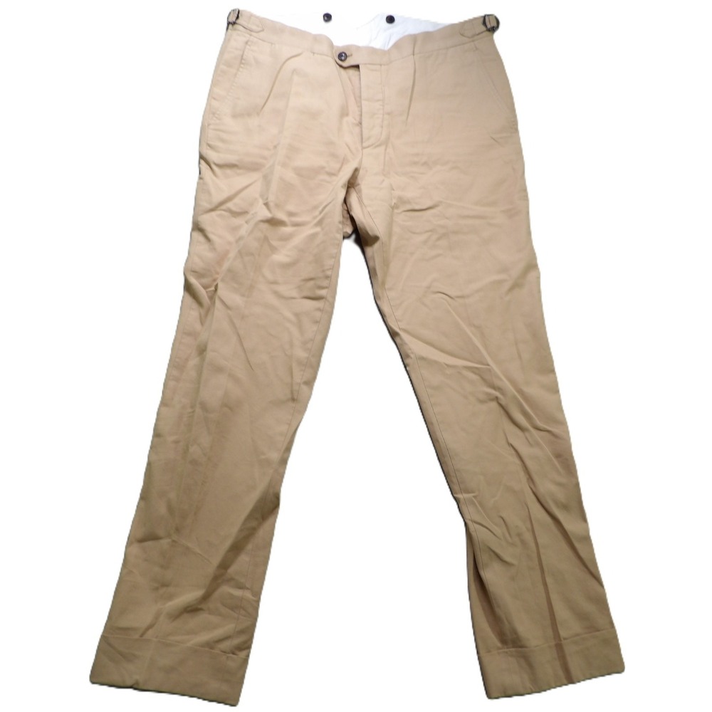 Suitsupply Jort Bolton Trousers E Thomas Cotton Dress Pants Men 32x27 Tan Cuffed